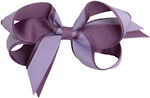Lt. Orchid on Amythist Purple - Double Bow (any color available - you choose) 