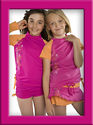 Graffiti Love - Girl  UV Rash Guard - Short or Long Sleeve , mix & match with Skirt/bikin or boyleg short. 
