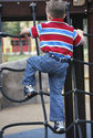 Boy wearing Navy Dapper Snapper toddler belt