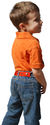 Boy wearing Orange Dapper Snapper