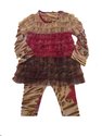 Leopard Daisy Rockin' Mesh Ruffle Tunic Set