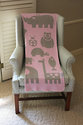 Eco Baby Blanket - Animals Pink & Grey