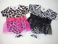 animal print tutu onesies
