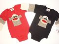 Sock monkey onesie