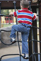 Boy wearing Navy Dapper Snapper toddler belt