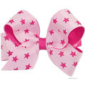 Medium Wee Ones Exclusive laser cut star overlay bow with knot wrap.