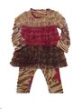Leopard Daisy Rockin' Mesh Ruffle Tunic Set