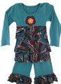 Swirly Girl Tier Ruffle Pant Set