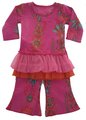 Sweet Iris Drop Waist Mesh Ruffle Pant Set