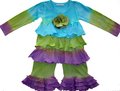 Kiwi Cutie Tier Ruffle Pant Set