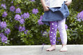 Two-tone Spots, Purple Organic Footless Tights