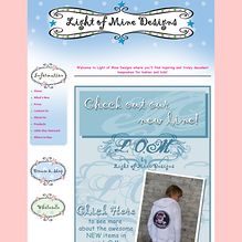 Screenshot of www.lightofminedesigns.com