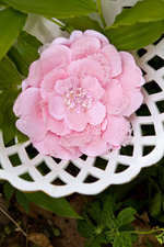 New Large Lace Flower on Clippies - velvet backing on the clippie that mom's love - 12 shades to choose from
