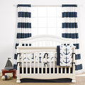 Navy Anchors (Nautical) Crib Bedding