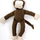 Kids will have lots of jungle fun with this soft monkey. Stuffed with organic cotton so there is no fluff to inhale. 