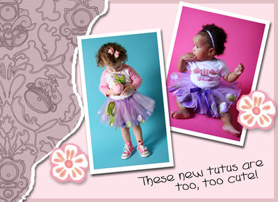 Dreamy tutus & matching t-shirts and tanks...give 'em a whirl!
