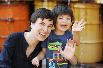 Founder Gabby Caperon and her son