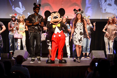 Disney showcased a collection of Mickey Mouse-inspired fashions at the 2009 Licensing International Expo in Las Vegas.