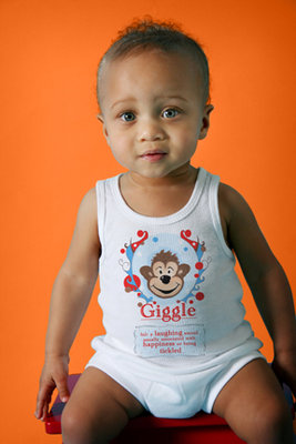 NEW! "Giggle" definition tank and diaper cover set