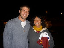 Leesa with Colt Brennan of the Redskins