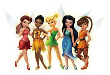 Tinker Bell and her fairy gal pals.