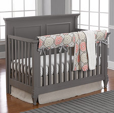 Garden Gate and Flax Linen Crib Bedding by Liz and Roo