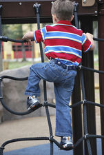 Boy wearing Dapper Snappers toddler belt