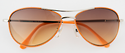 Kelly aviators in orange. Also available in pink, green, & yellow.  For 13+ yr. olds.  100% UV Protection.