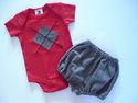 Fall Monkey Argyle onesie and diaper cover