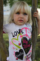 Neon peace tee for big sis!