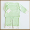 Satsuma Designs NEW cozy organic bamboo velour jumper and pants sets in Lime