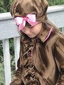 Brown Velboa Ruffle Coat and Hat