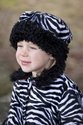 Zebra Coat and Hat (Red Fleece Lining)